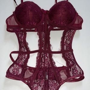 Burgundy lingerie